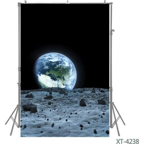 Earth Moon Surface Backdrop Astronomy Space Grunge Birthday Background Universe Outer Space Backdrop Photo Booth Studio Backdrop
