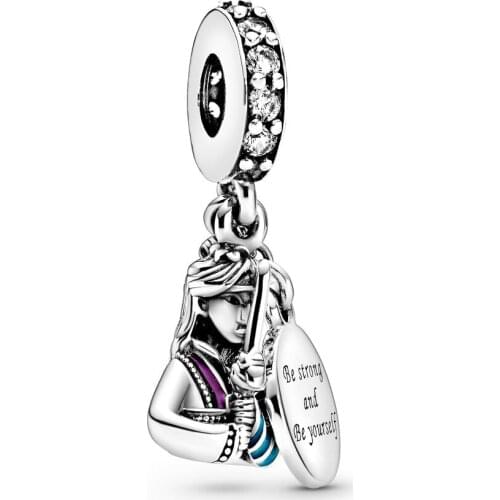 Woman fashion jewelry pendant 925 sterling silver magnolia charm beads fit Europe bracelet silver jewelry making birthday gift