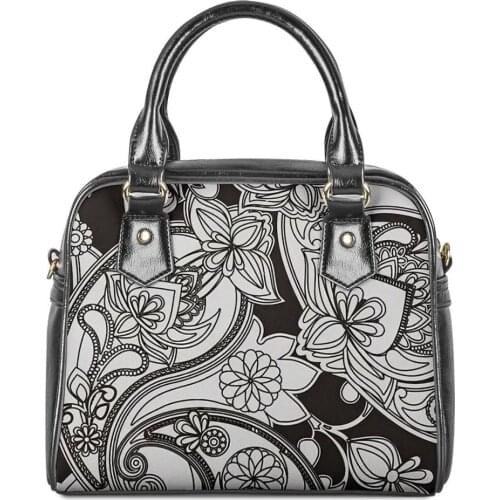 Women Bag Polynesian tribal style Messenger Bags customized Ladies PU Leather Shoulder Totes Females Handbag Purse