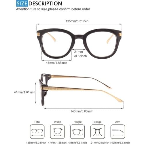 Women Men Round Eyewear Frame Optical Transparent Spectacle Eyeglasses Frames