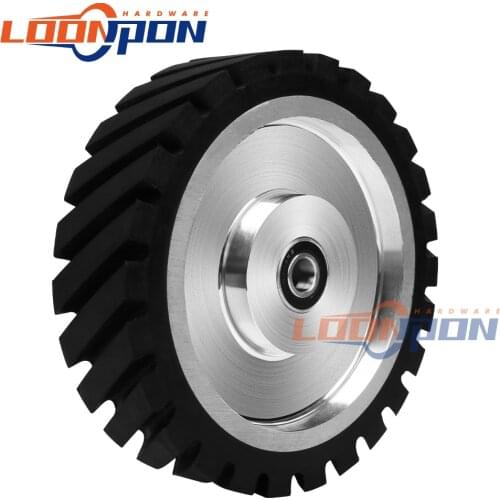 150mm Serrated Belt Grinder Contact Wheel Rubber Wheel With Bearing for Abrasive Grinding Belt 1PC