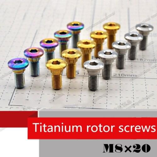 10pcs M8x20 Motor Bike Rotor Mounting Screw for Yamaha Disc Brake M8x20mm Titanium Bolt Lightweight gold silver colorful
