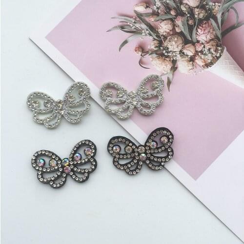 20pcs Hot Diamond Pearl Rhinestone Bow Patch Hair Clip Accessories Clothing Accessories