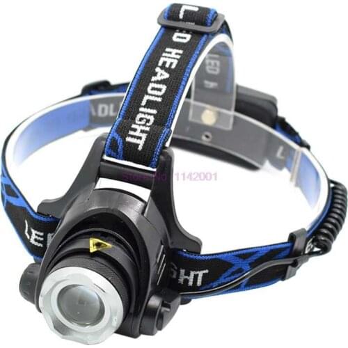20pcs Rechargeable Headlamp XM-L T6 Waterproof Led Head Light Zoomable Head Lamp 18650 Frontal Flashlight Running Head Torch