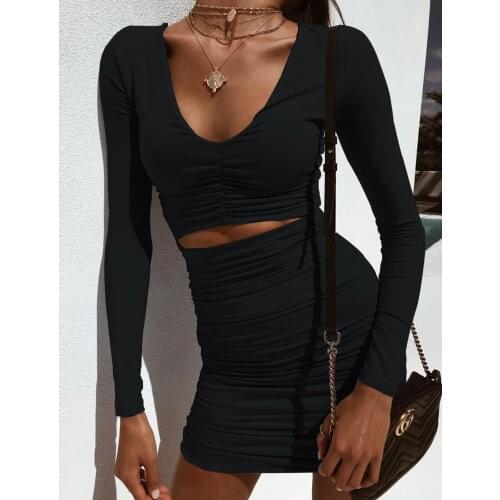 2020 Hot Sale Sexy Nightclub Short Dress Lingerie skirt Costume V Deep Backless Bodycon Strap New Club Party Nightdress