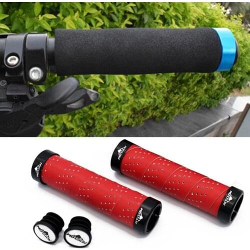65% Discounts Hot! 2Pcs Handlebar Covers Anti-slip Impact-resistant Aluminium Alloy Ergonomics Bike Handlebar Grip Replacement