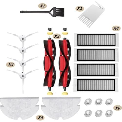 For Xiaomi Roborock S5 / S6 / S5 MAX / S6 MAX / S6 Pure / S6 Maxv Robot Vacuum Cleaner Accessories Main Side brush + Hepa filter