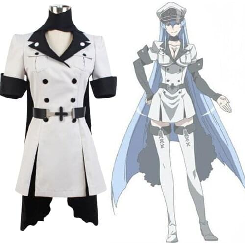 Anime Cosplay Akame ga KILL Esdeath Empire General Apparel Full Set Uniform Outfit Cosplay Costume Halloween Costume