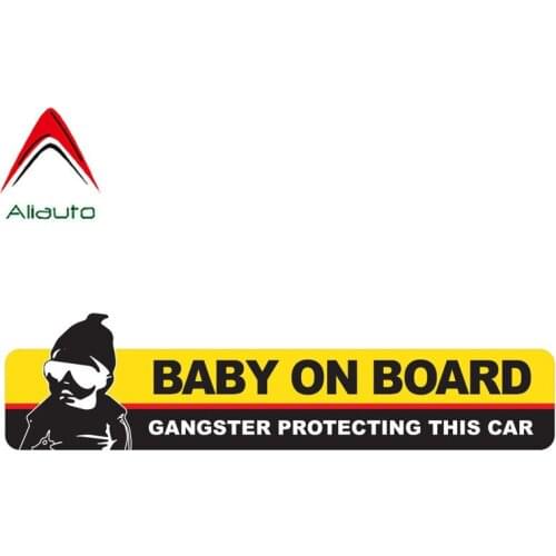Aliauto Caution Mark Car Sticker Amusing Baby on Board Accessories Reflective Suncreen Vinyl Decai for Motorcycle Opel, 20cm*5cm