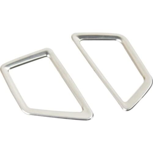 Stainless Steel Car Front Air Conditioner Outlet Decoration Cover Car Styling Fit For 2017 Peugeot 5008 3008 GT Accessories