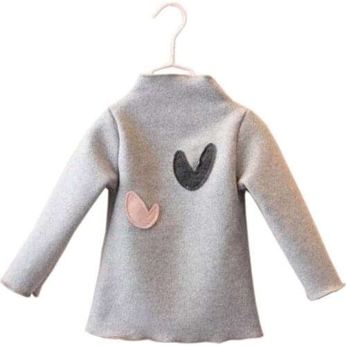Kids Sweatshirts Baby Girls Clothes Autumn Winter Long Sleeve Plus Velvet Warm Tops T-shirt Children Clothing 3 4 5 6 7 Years