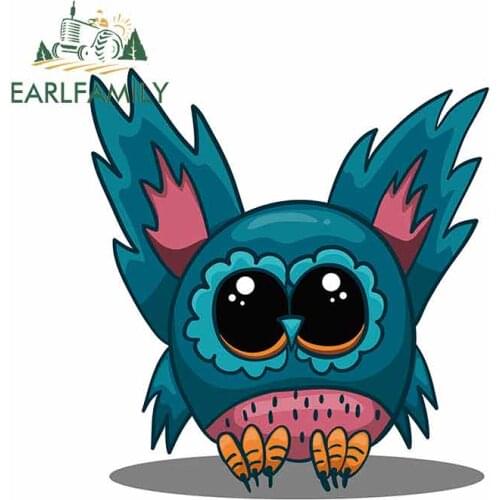 EARLFAMILY 13cm x 12.2cm for Cute Owl Auto Bumper Window Car Stickers DIY Anime Graffiti Sticker Car Styling 3D Vinyl JDM Decal