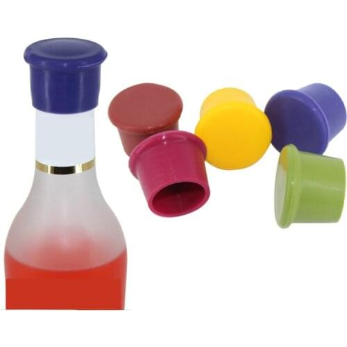Food Grade Silicone Wine Stopper Caps Beer Bottle Cap Kitchen Useful Tools Candy-colored sealed Fresh-keeping Caps