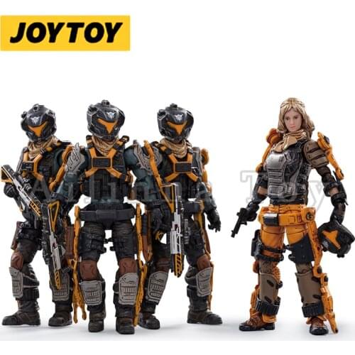 JOYTOY 1/18 3.75 Action Figure (4PCS/SET) The 19th Legion Ghost United And Female Grice Anna Anime Model For Gift Free Shipping