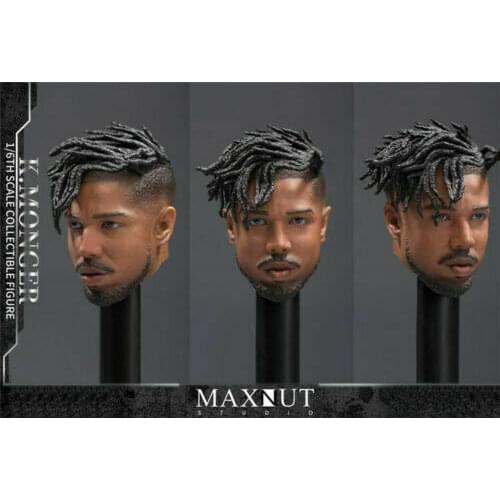 1:6 Leopard Head Sculpt K.MONGER KM 001MAXNUT STUDIO Black and Panther Calm Inverse fit 12" Male Action Figure