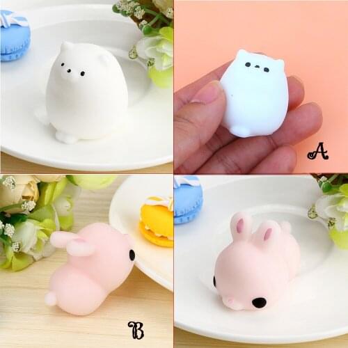 Fidget Toys Cute Mochi Squishy Cat Squeeze Healing Fun Kids Antistress Kawaii Toy Soft Small Figet Toys Stress Reliever Decor