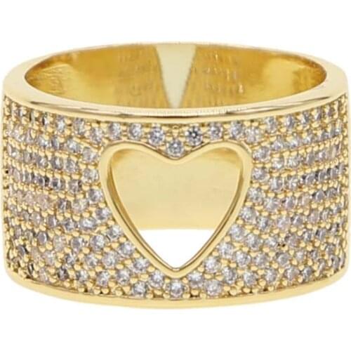 Heart ring for girlfriend gift 2019 valentines gift for lover high quality micro pave cz sparking bling finger rings