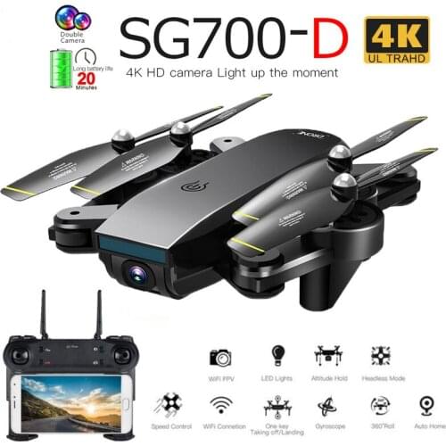 SG700D Drone profissional Zoom control 4K Wide-Angle Camera Drone WIFI 1080P Dual camera RC Quadrocopter Foldable dron VS M69G