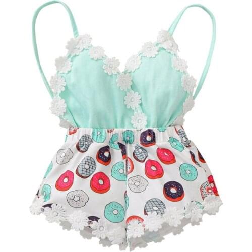 Summer Newborn Infant Baby Girl Boy Rainbow Print Jumpsuit Short Sleeve Romper Fashion Clothing Newborn Infant Baby Outfits