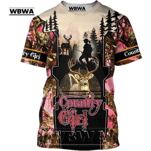 2021 Summer Tide Mens T-shirts Hunting Girls 3D Printing Harajuku Short-sleeved T-shirts Unisex casual tops YL008