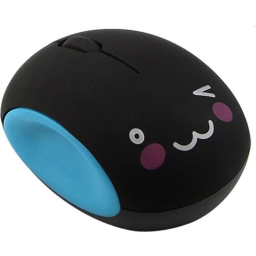 Mini Compact Size 1200DPI 3 Buttons Low Noise Operation USB 2.0 Rechargeable Cute Pattern Wireless Mouse For Computer