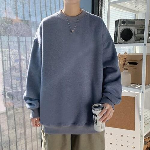 Fashion Brand Hoodies 2021 Blue White Classic Spring Autumn Hip Hop Loose Casual Mens Sweatshirts Punk Streetwear Clothes