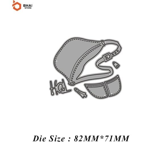 Carbon Steel Metal Cutting Die DIY Shoulder Bag Suitable for decorative Scrapbook Album Festival Card Making 2021