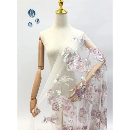 New Arrival Nigeria Mesh Beaded Lace Fabric In 2021Gorgeous Sequin Lace FabricAfrican French Tulle Lace Fabric XB4631