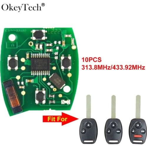 OkeyTech 313.8/433.92MHZ Circuit Board ID46 Chip For Honda Accord Element Pilot Civic CR-V HR-V Fit Insight City Jazz Odyssey