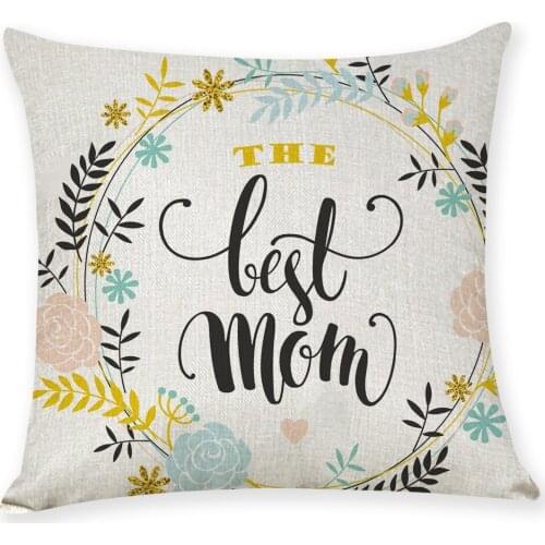 Mothers Day Gifts Cotton Linen Throw Pillow Case Cover New Home Office Decorative