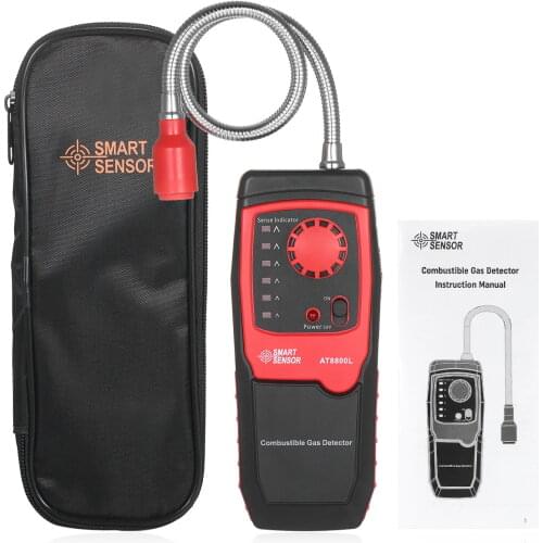 Portable Propane Methane and Natural Gas Leak Detector Combustible Gas Tester Sniffer w/ Sound Light Alarm Sensitive Adjustable