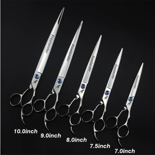 10 Inch 9/8/7 inch Japan 440C Professional Pet Scissors Dog Cat Tesoura Sharp Edge Pets Grooming Scissors Shears Grooming