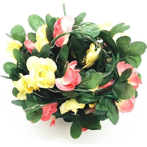 Rose String Lights 30 leds Copper Wire New Flower Garland for Christmas Wedding Party Garden Decoration Lights Patio Lights