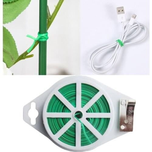 ROLKETU Garden Tie With Bag Plastic Wire Binding Line Plants Flower Cucumber Grape Rattan Holder Greenhouse Garden Supplies