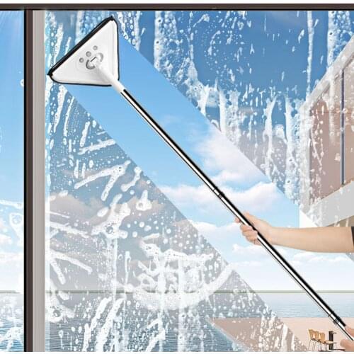 360 Rotating Triangle Clean Mop Retractable Mop Household Cleaning Lazy Magic Mop Microfiber Flat Mop Bathroom Glass Cleaner
