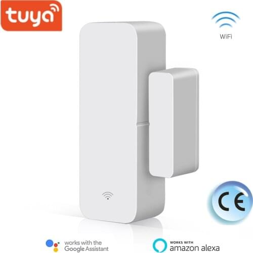 Tuya Smart life Wifi Door Sensor Wifi Smart Window Sensor Door Opening Detector Smart Home Alarm System Alexa Google Assistant