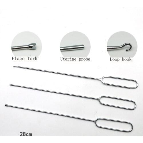 IUD take-out hook stainless steel take-and-place device take-out hook and loop hook and loop remover
