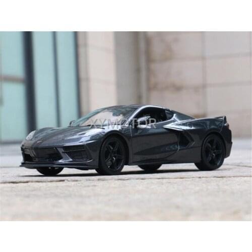 1/18 2020 For Chevrolet Corvette Stingray Maisto 31447 Gray/Red Diecast Model Car Toys Gifts Gray Metal,Plastic