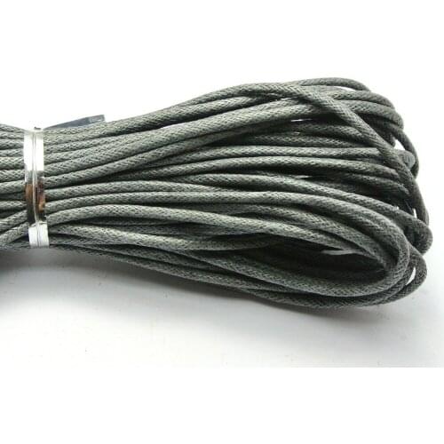 30 Meters Grey Waxed Cotton Beading Cord Thread Line 2mm Jewelry String