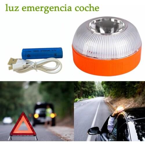 V16 LED Car Emergency Light Waterproof Signal Lamp Rechargeable for Traffic Safety Warning Beacon Light Induction Strobe Lamp