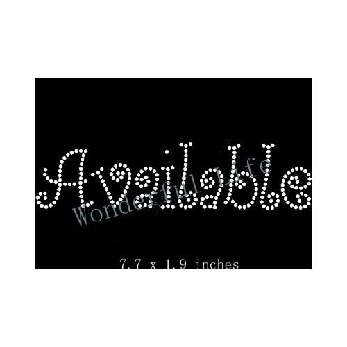Free shipping cool words hot fix rhinestones motif transfer desgin for clothing Available - Curlz Font - Rhinestone Transfer