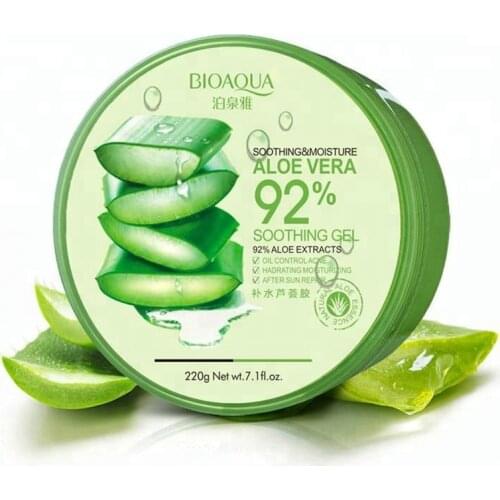 BIOAQUA 220g Nature Aloe Vera 92% Sooting Moisture Acne Treatment Face Cream Pure Aloe Vera Gel For Face Skin Care