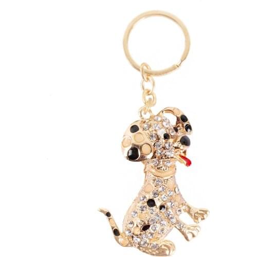 Dog Poodle Cute Crystal Charm Purse Handbag Car Key Keyring Keychain Party Wedding Birthday Gift