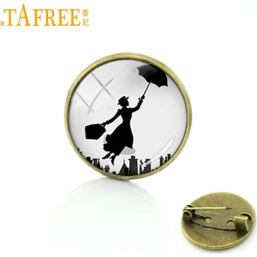 TAFREE Mary Poppins Brooch Pins Trendy Metal Brooches 2018 New Fashion Brooch Pin For Women Dress Accessories Jewelry Gifts C463