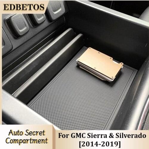 For GMC Sierra and Chevrolet Silverado 1500/2500 HD/3500 HD Armrest Storage GM Vehicle Hidden Accessories Car Goods