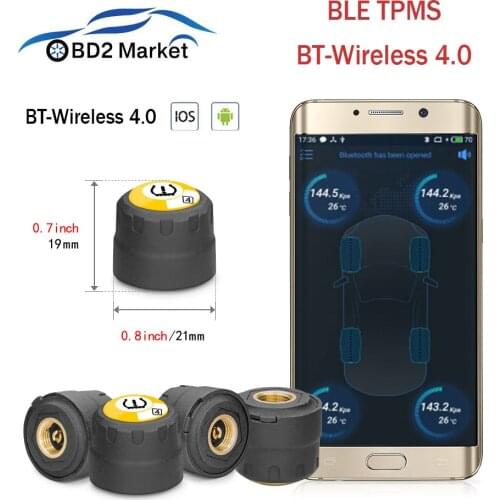 TPMS tyre pressure sensor Bluetooth 4.0 for IOS tire Pressure Monitoring Alarm system Car Outer Sensor Low Energy