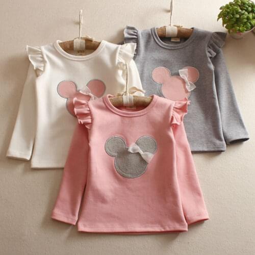 Girls'Long Sleeve Childrens T-shirt Bottoming Shirt 2021 Children Spring and Summer Autumn Long Sleeves Cartoon T-shirt