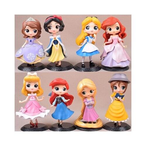 Disney Princess Alice in Wonderland Frozen Fashion Anime Action Figure PVC Model Cartoon Figures Toy Unisex Birthday Gifts