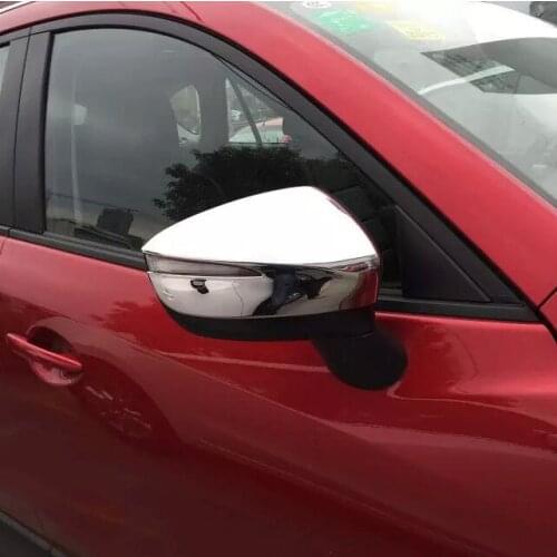 Chrome Parts Fit For Mazda CX5 CX-5 2016 Rear View Rearview Side Mirror Cover Trim Moulding Frame Decoration Accessories