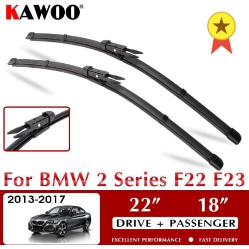 KAWOO Wiper Front Car Wiper Blade For BMW 2 Series F22 F23 October 2013 - Nov. 2017 Windshield Windscreen Window 22"+18" LHD RHD